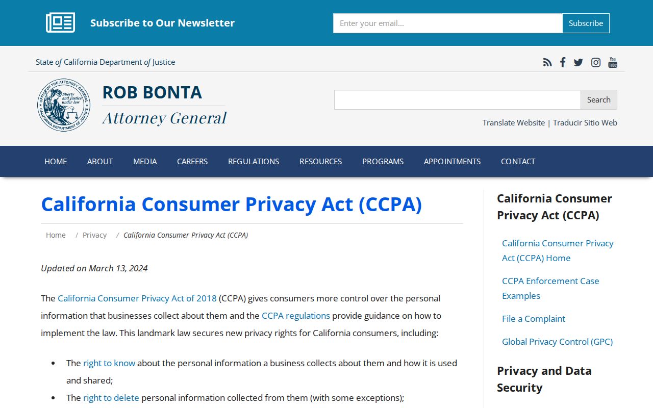 Coachella residents directory California privacy guidance