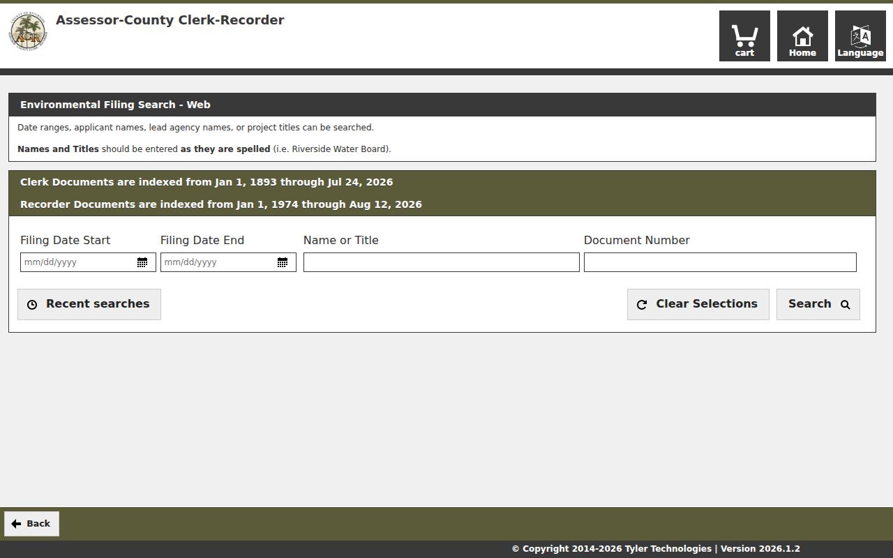 Coachella residents directory Riverside recorder document search